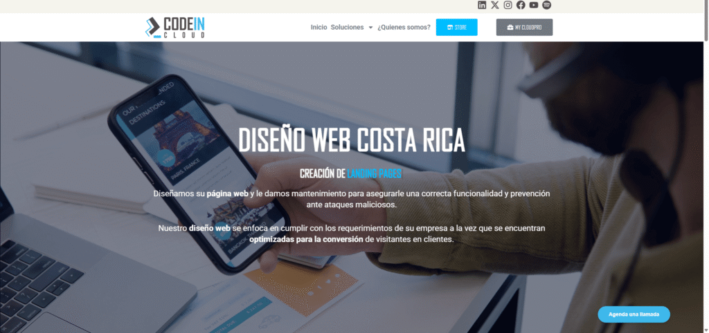 Diseño web CodeIn.Cloud